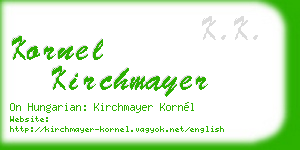 kornel kirchmayer business card
